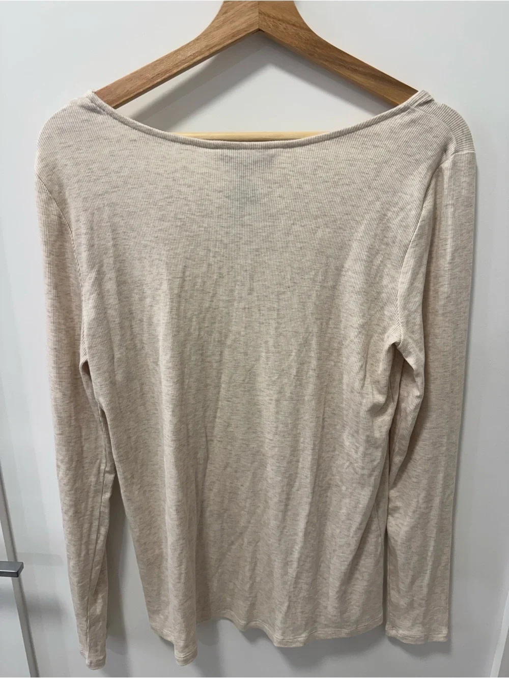 41 Hawthorn Garcelle Square Neck Rib Knit Top Beige XL NWT